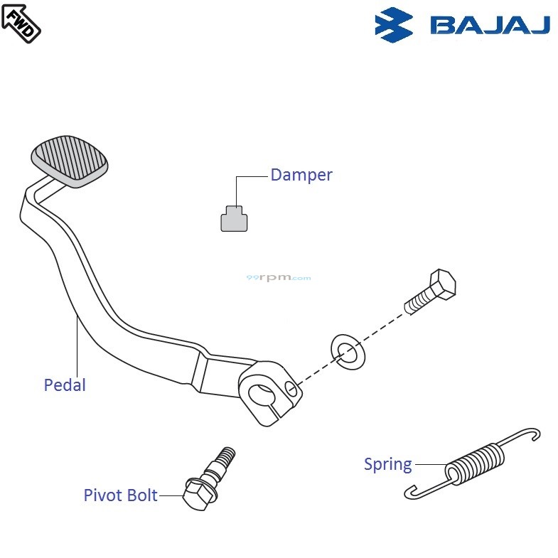 Bajaj Pulsar 220F DTSi Rear Brake Pedal