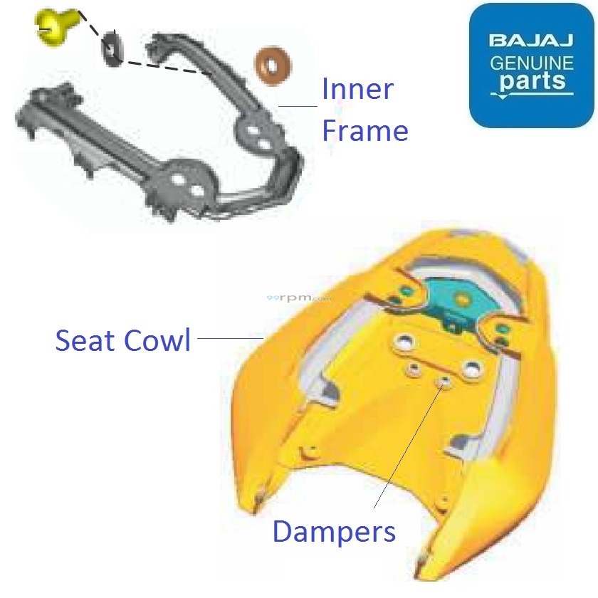 Bajaj Pulsar NS160 Twin Disc(201820) Seat Cowl