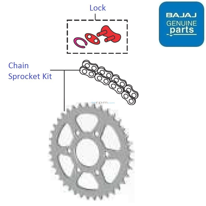 Bajaj Pulsar NS200 (BS4, 201719) Chain Sprocket Kit