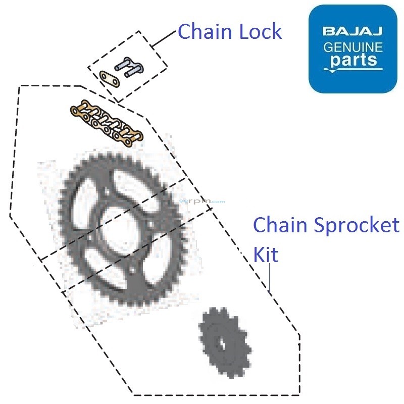 Bajaj V12 Chain Sprocket Kit
