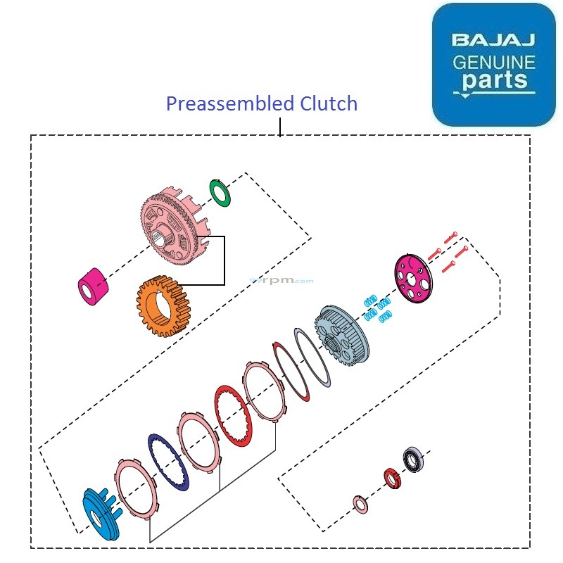 Bajaj Pulsar NS200 (BS4, 201719) Clutch Assembly