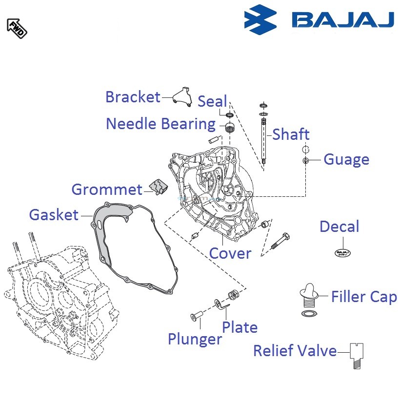 Bajaj Pulsar 220F DTSi Clutch Cover