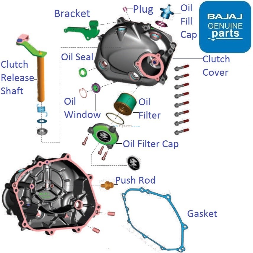 Bajaj V15 Clutch Cover