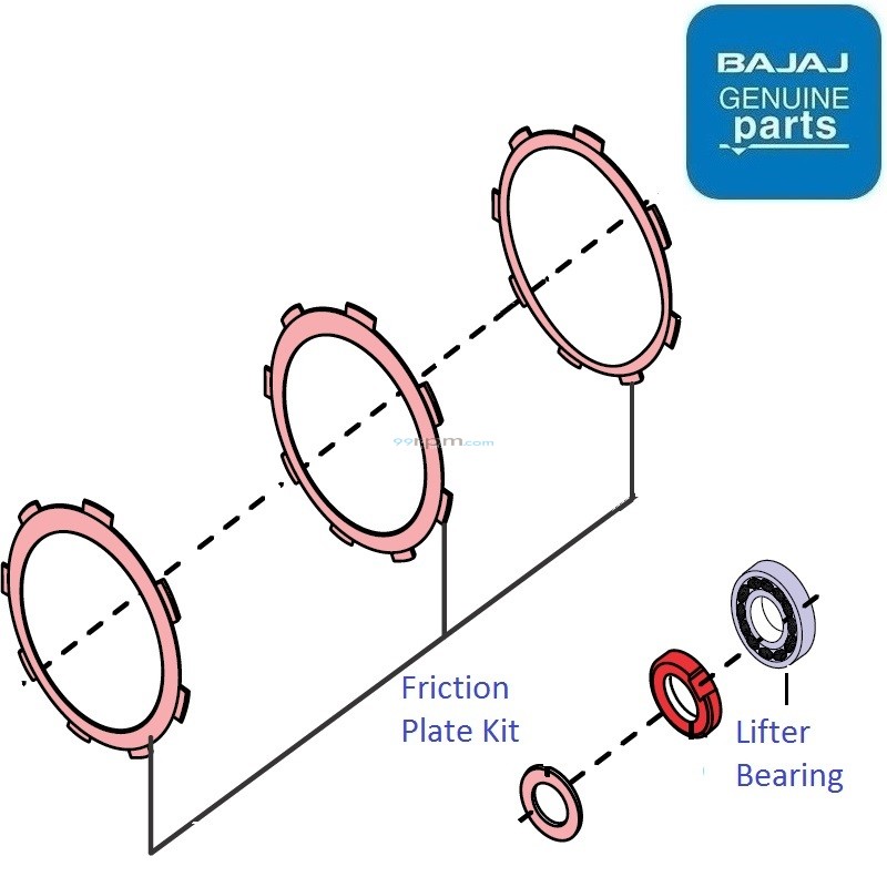Bajaj Pulsar NS200 (BS4, 201719) Clutch Plates Kit