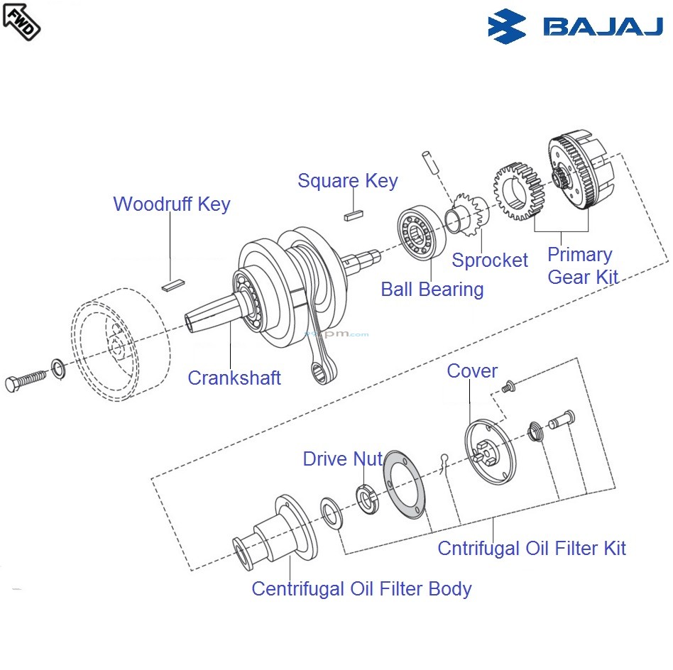 Bajaj Pulsar 150 UG DTSi Crankshaft