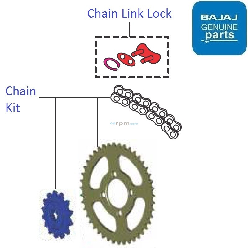 Bajaj CT100 BS6 (202021) Chain Sprocket Kit