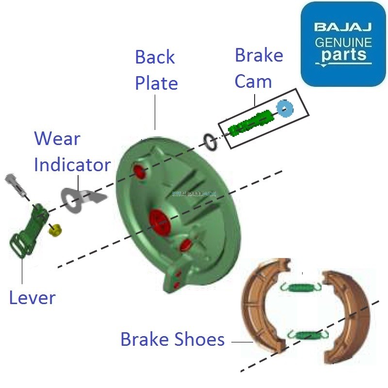 bajaj ct 100 rear brake drum price