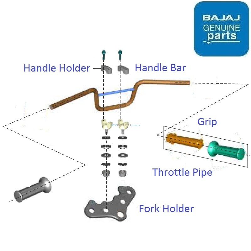 bajaj ct 100 handlebar