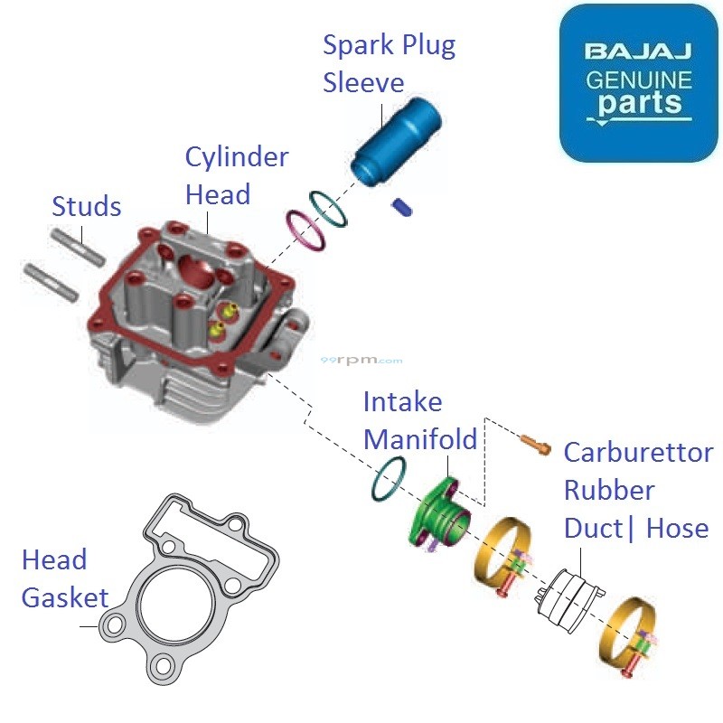 Bajaj Pulsar 135LS UG BS4 DTSi Cylinder Head