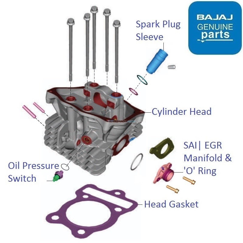 Bajaj Pulsar NS160 (201718) Cylinder Head