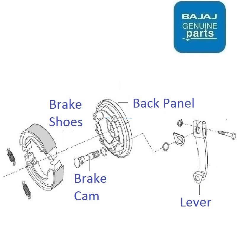 bajaj discover 100 brake shoe price