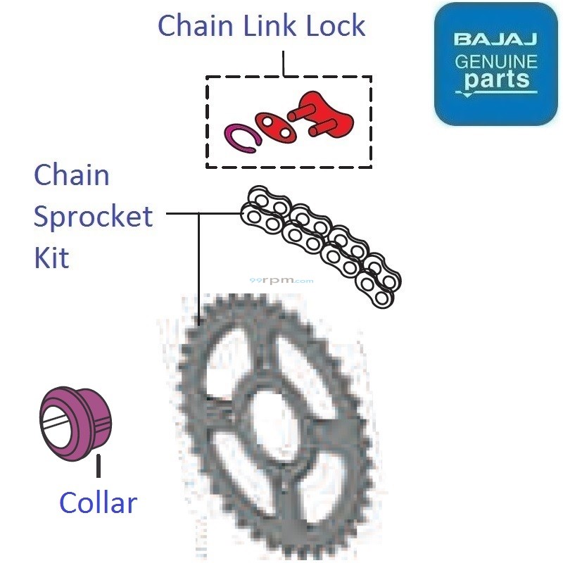 Discover 100M(20132015) Chain Sprocket Kit