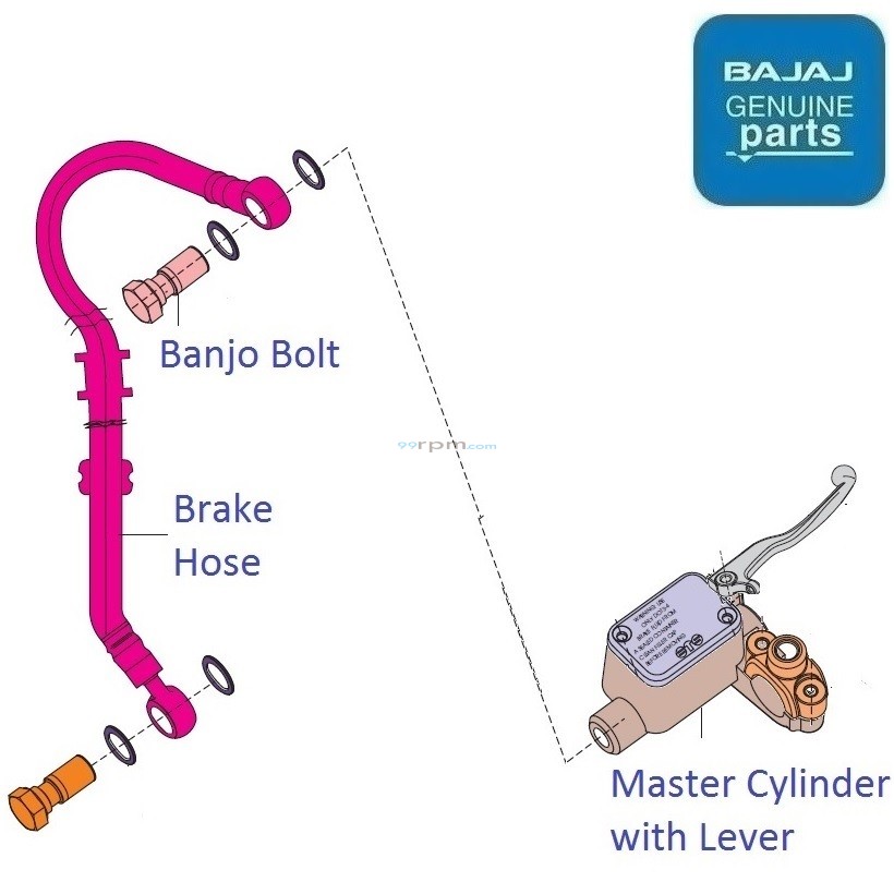 Discover 100M(20132015) Master Cylinder with Lever