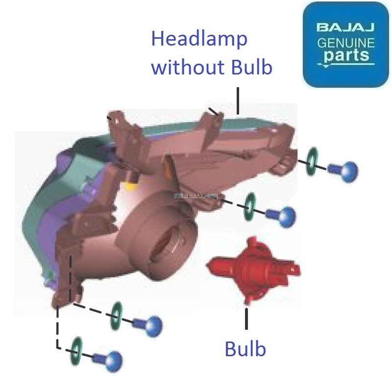 bajaj discover 100 headlight assembly