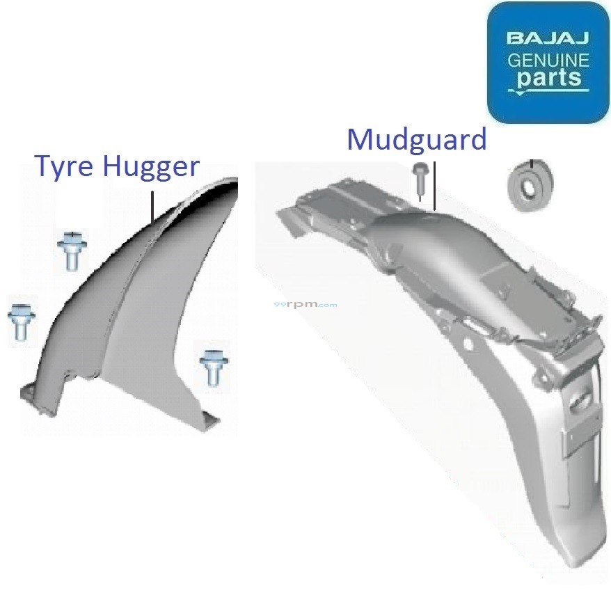 bajaj discover 100cc mudguard price