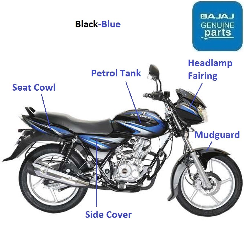 Bajaj Discover 125 Reintroduced(20152017) BlackBlue Colour Painted