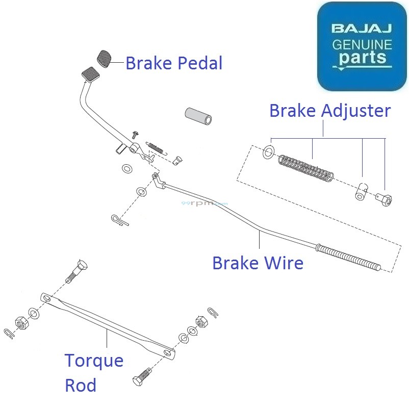 bajaj discover 150 brake shoe price