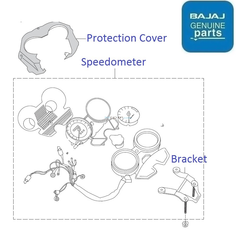 bajaj discover 125 st speedometer price