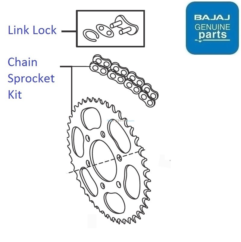 Bajaj Discover 125UG BS4 (201820) Chain Sprocket Kit
