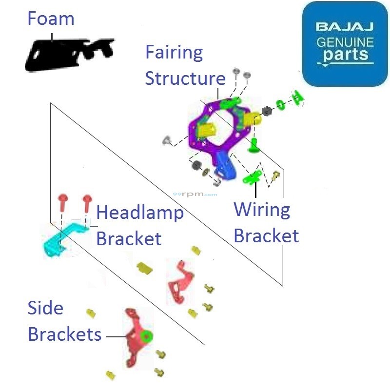 Bajaj Discover 125UG BS4 (201820) Headlamp Fairing Structure
