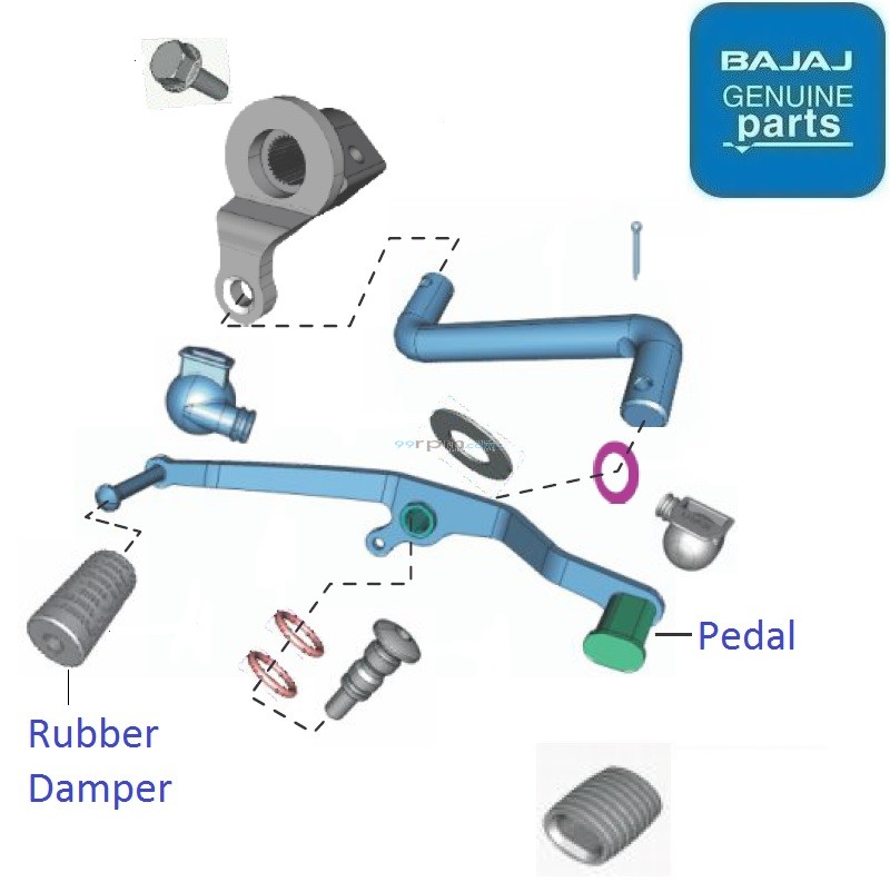 Discover 125ST(20122014) Gear Shift Left Foot Pedal