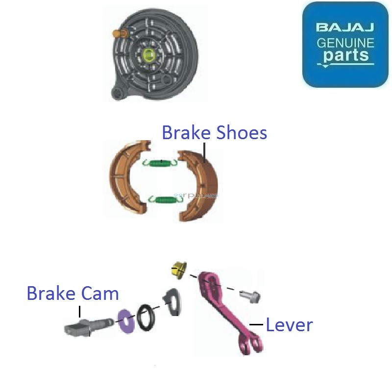 bajaj discover 125 brake shoe price