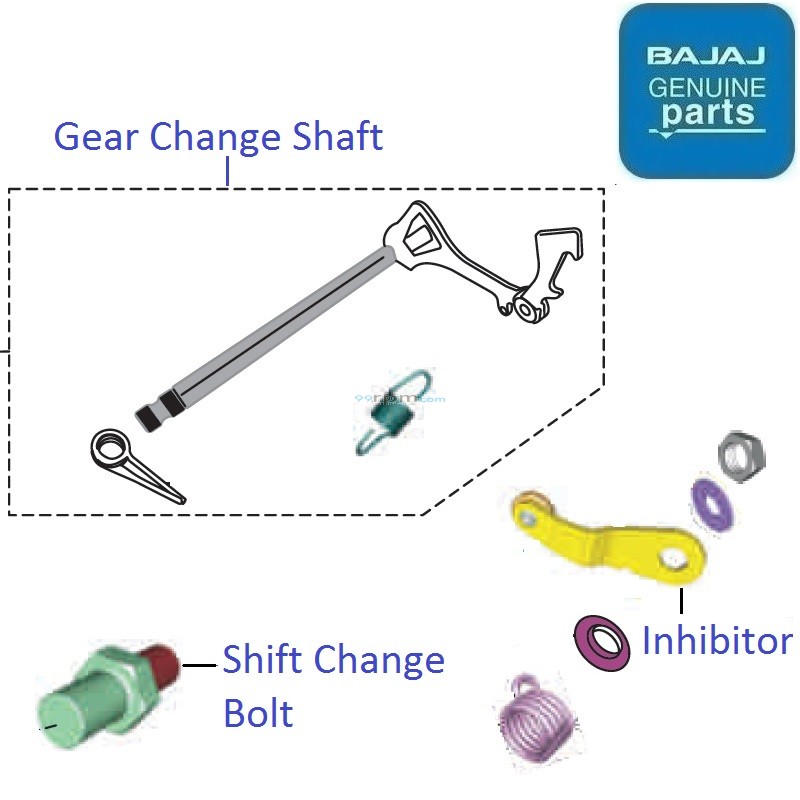 Discover 150F (2014-2016): Gear Change shaft