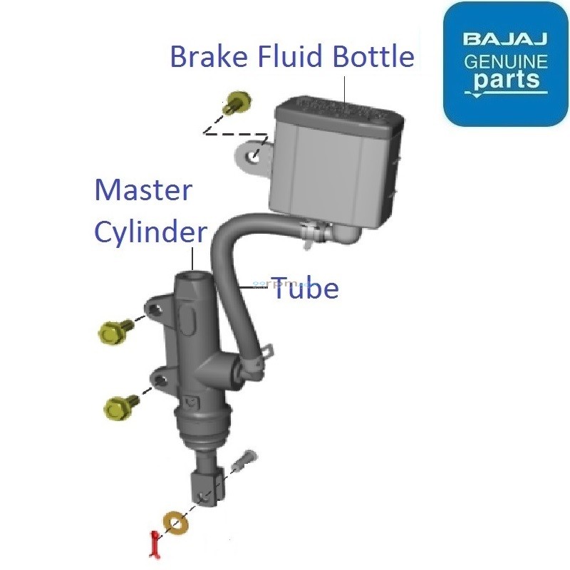 Dominar 400 (Touring, 202123) Rear Brake Master Cylinder