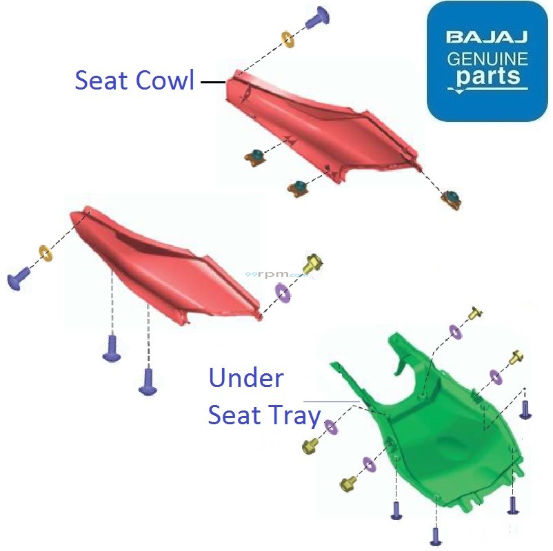 Dominar 400 (BS6, 202021) Seat Cowl