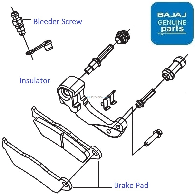 Bajaj Pulsar 220 DTSFi Front Caliper Components
