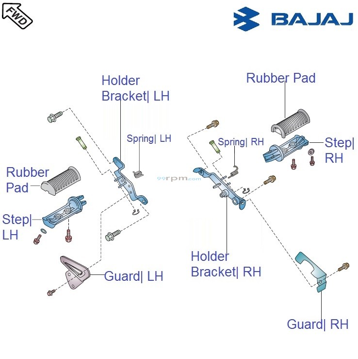 Bajaj Avenger Cruise 220 DTSi Front Foot Rest
