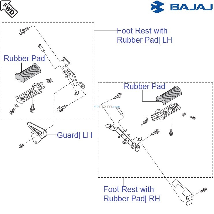 Bajaj Avenger 220 DTSi Front Foot Rest