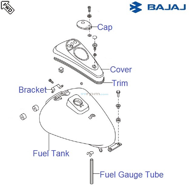 Bajaj Avenger 180 DTSi Fuel Tank