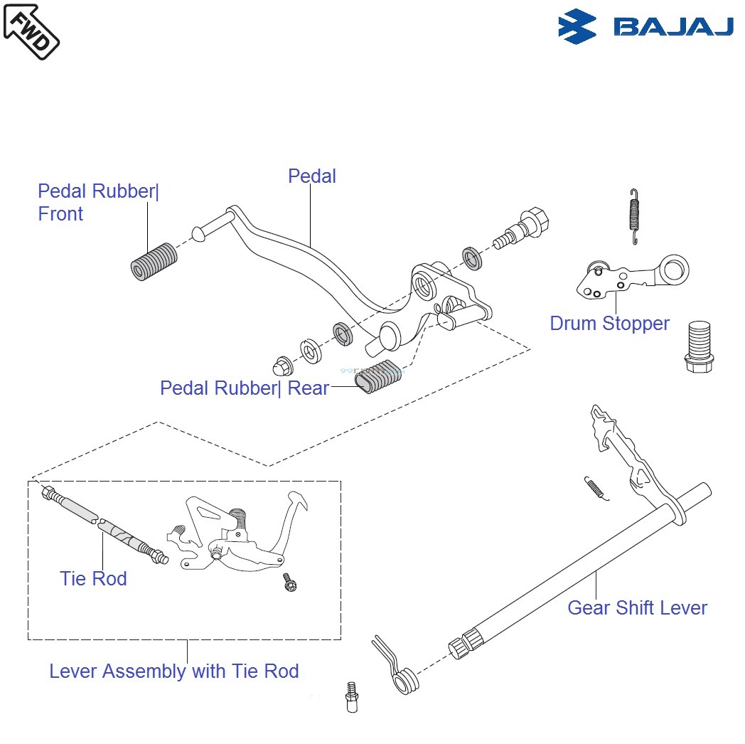 Bajaj Avenger 220 DTSi Gear Change Pedal