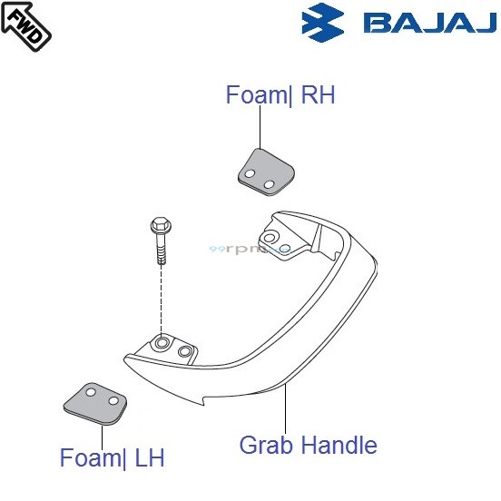 Bajaj Pulsar 150 UG4 DTSi Grab Handle