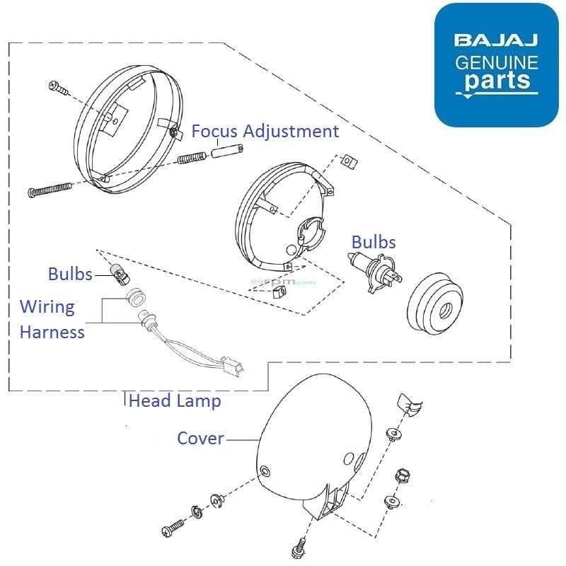 avenger 220 headlight cover