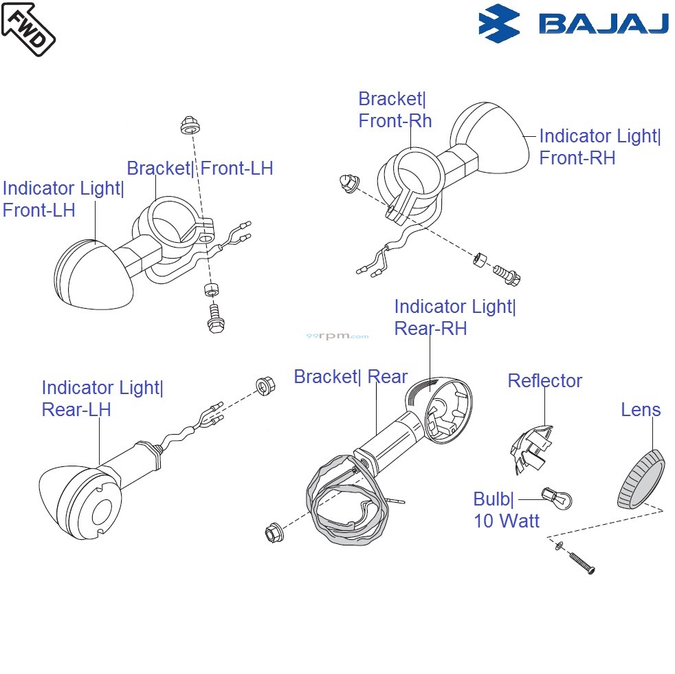 Bajaj Avenger 220 DTSi Indicator Lights