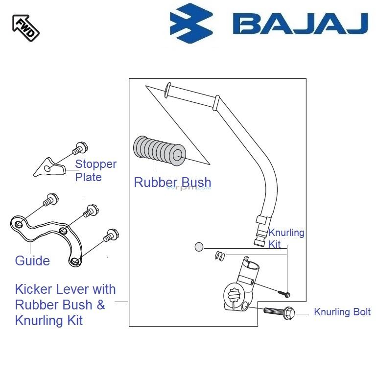 150 kit pulsar for tool UG4 i: Lever Kicker Bajaj 150 Pulsar DTS