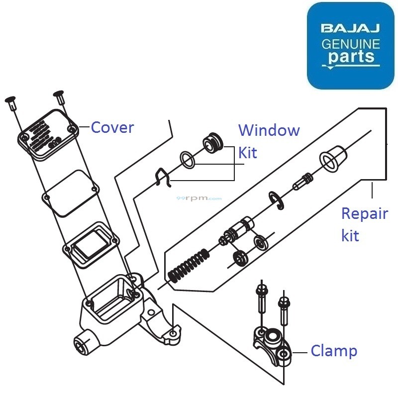 Bajaj Pulsar 220 DTSFi Master Cylinder Components