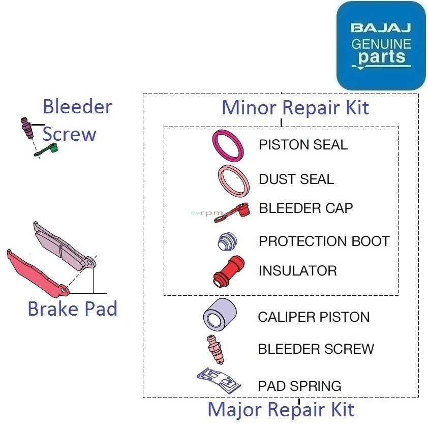 Bajaj Pulsar N250 (Twin Channel ABS, 202123) Front Brake Caliper