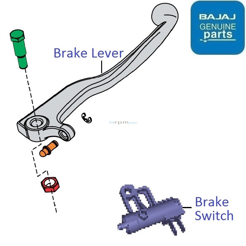 Bajaj Pulsar N250 (Twin Channel ABS, 202123) Front Hand Brake Lever
