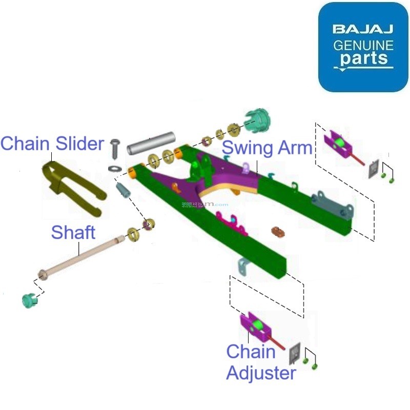 Bajaj Pulsar NS160 (USD Fork, 20232024) Swing Arm
