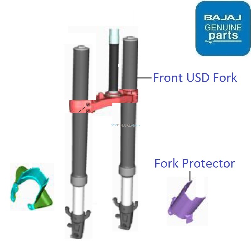 Bajaj Pulsar NS200 (USD Fork, 2023) Front Upside down Suspension Fork