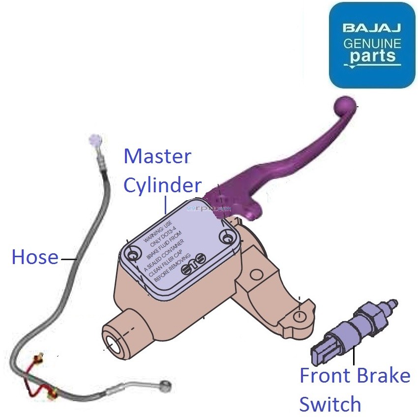 Bajaj Pulsar NS200 (USD Fork, 2023) Front Brake Master Cylinder