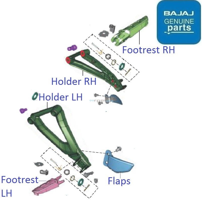 ns200 footrest holder