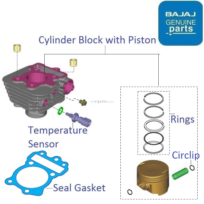 Bajaj platina 100cc block piston price Clearance