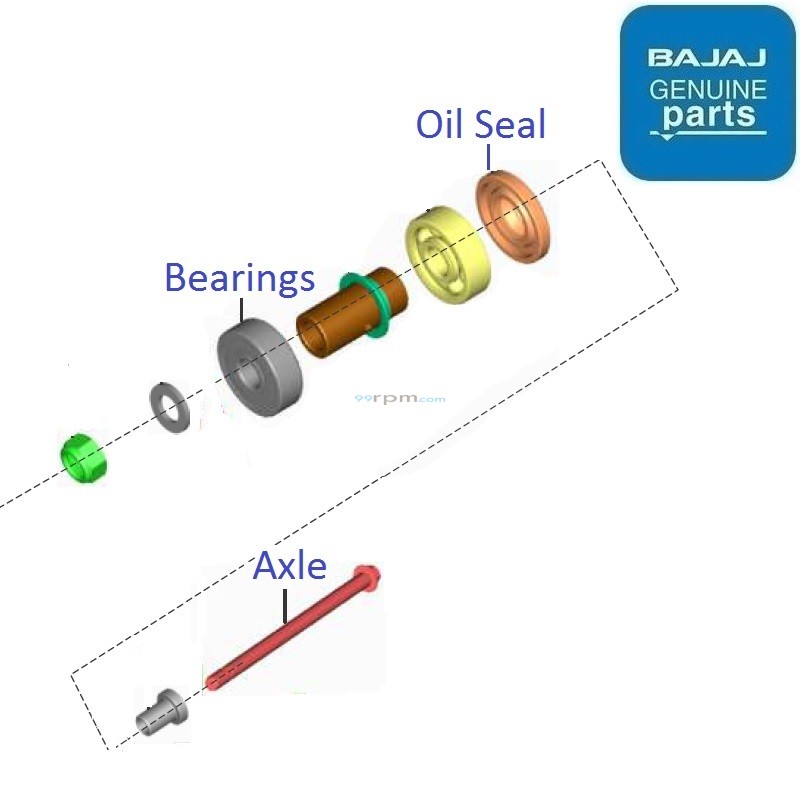 Platina 100 (BS6, 202021) Front Axle (Disc Brake Variant)