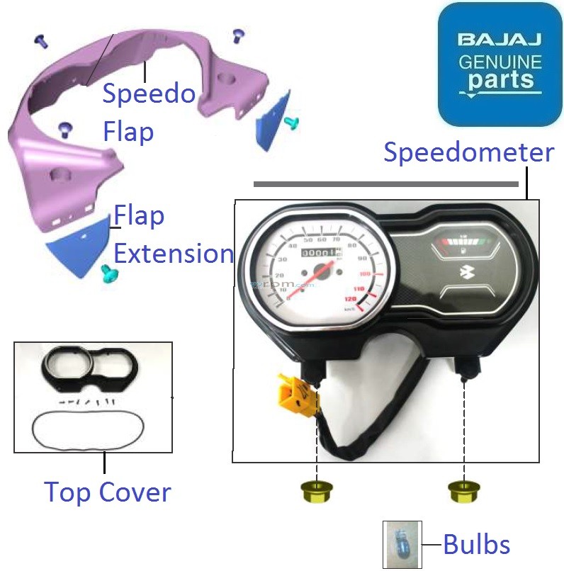 bajaj platina digital meter