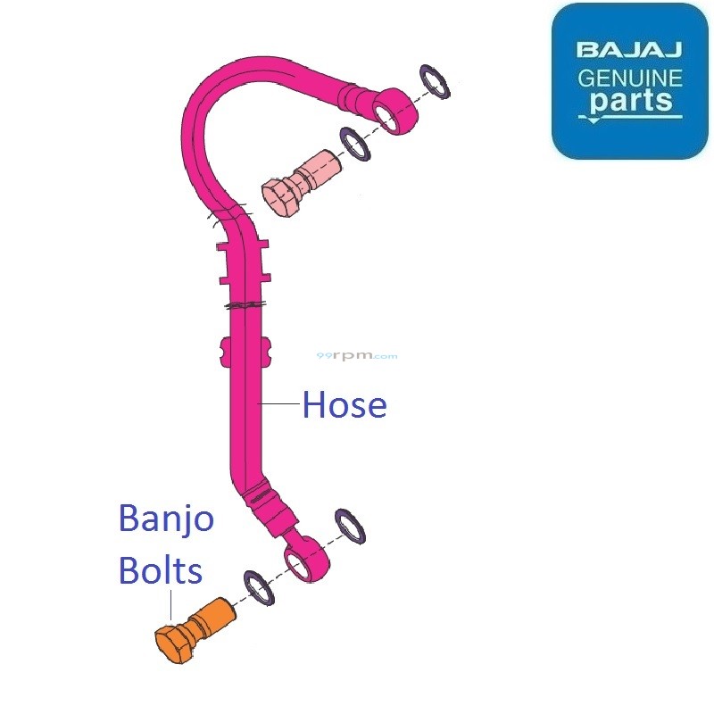 Platina 110 Disc (2021) Front Brake Caliper Hose
