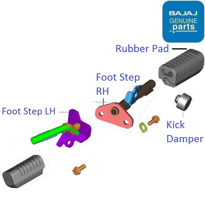 Platina 110 Disc (2021) Front Footrest